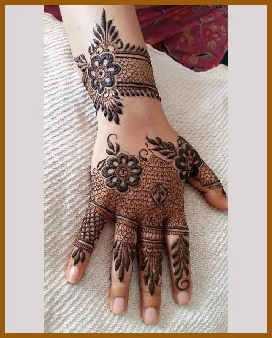 Artistic Stylish Back Hand Mehndi For Girls